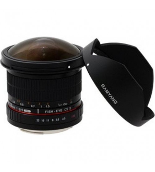 Samyang For Canon 8mm F/3.5 Aspherical IF MC Fisheye CS II DH (Detachable Hood)